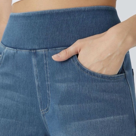 Halara Flex™ High Waisted Pockets Baggy Wide Leg Washed Casual Jeans - Picture 3 of 7